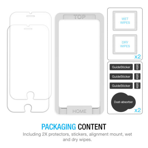 TEMPERED GLASS SCREEN PROTECTOR W/INSTALLATION FRAME – IPHONE 8 PLUS / IPHONE 7 PLUS