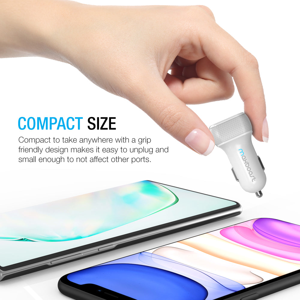 DUAL-PORT USB CHARGER - White