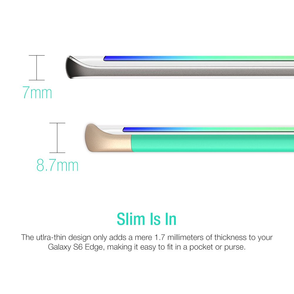 Vibrance Case - Samsung Galaxy S6 Edge (Turquoise/Champagne Gold)