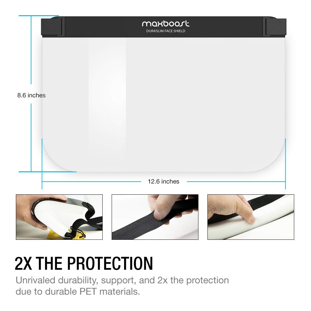 MAXBOOST PROTECTIVE FACE SHIELD – 3 PACK