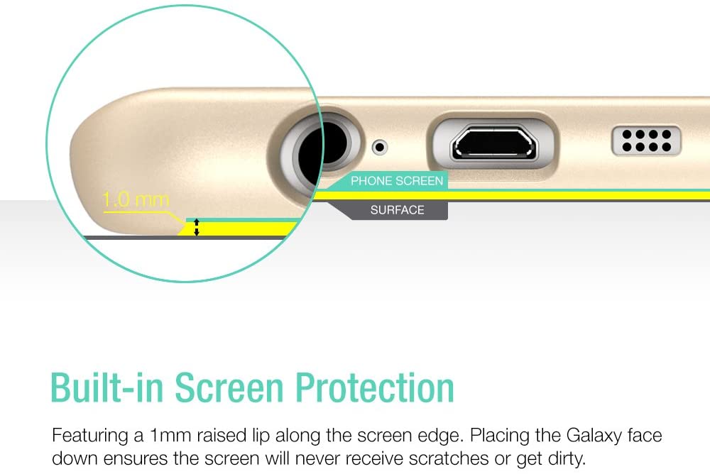 Vibrance Case - Samsung Galaxy S6 Edge Plus (Turquoise/Champagne Gold)