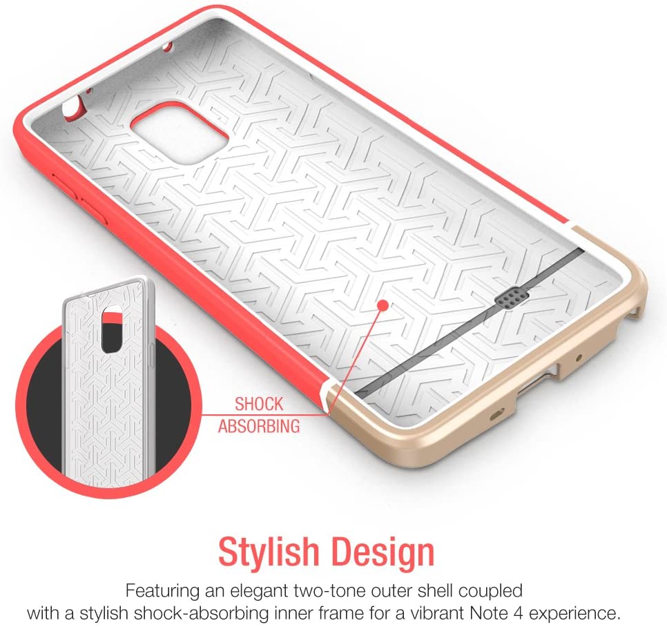 Vibrance Case - Samsung Galaxy Note 4 (Italian Rose/Champagne Gold)