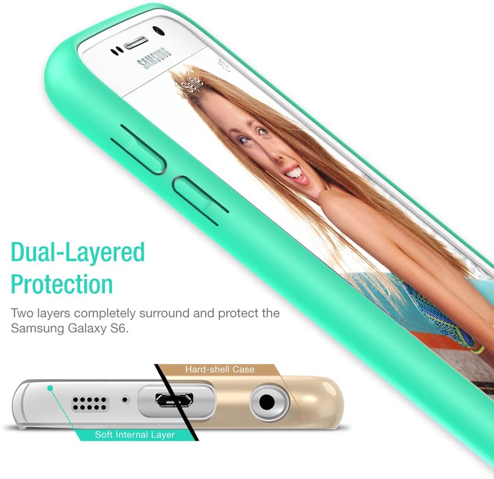 Vibrance Case - Samsung Galaxy S6 (Turquoise/Champagne Gold)