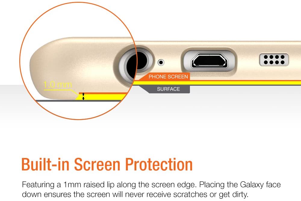 Vibrance Case - Samsung Galaxy S6 Edge Plus (Red/Champagne Gold)