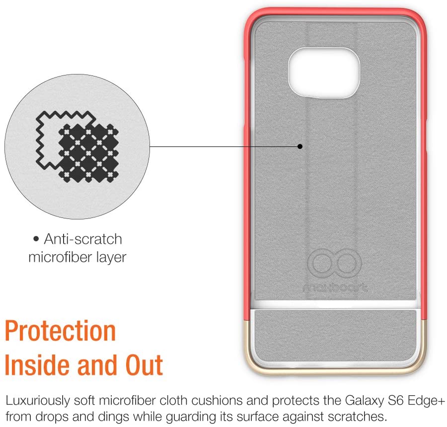 Vibrance Case - Samsung Galaxy S6 Edge Plus (Red/Champagne Gold)