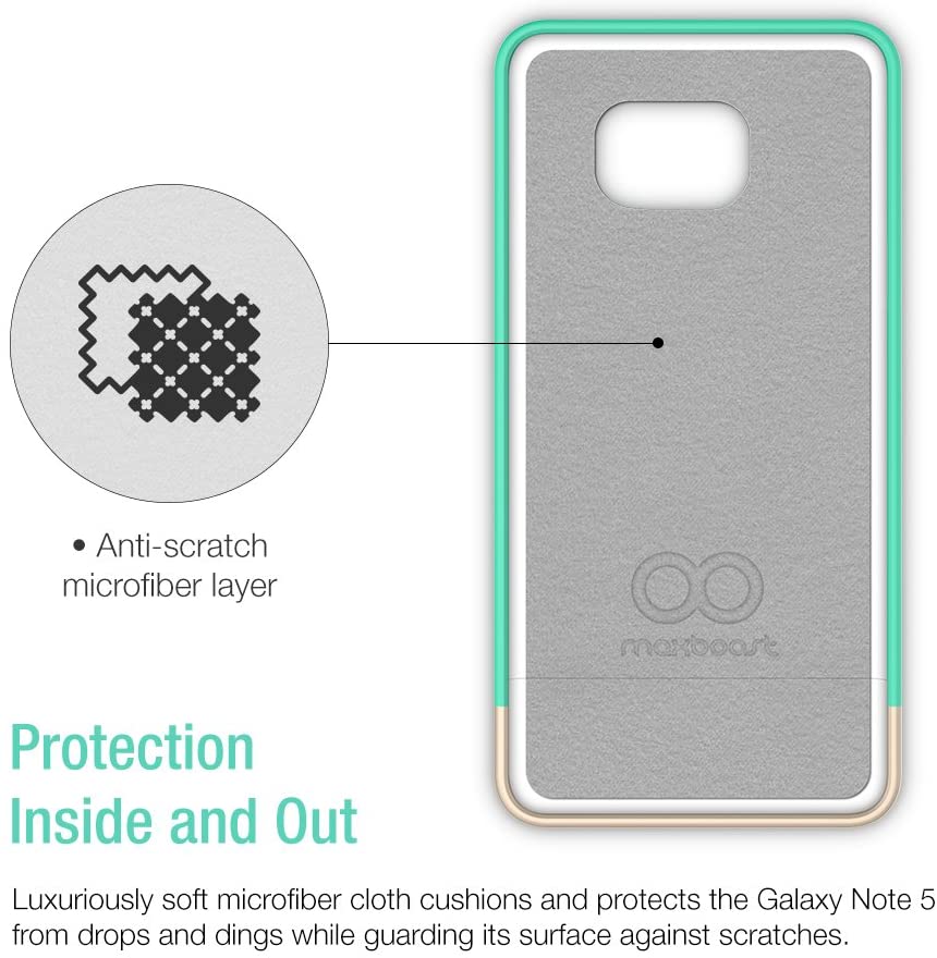 Vibrance Case - Samsung Galaxy Note 5 (Turquoise/Champagne Gold)