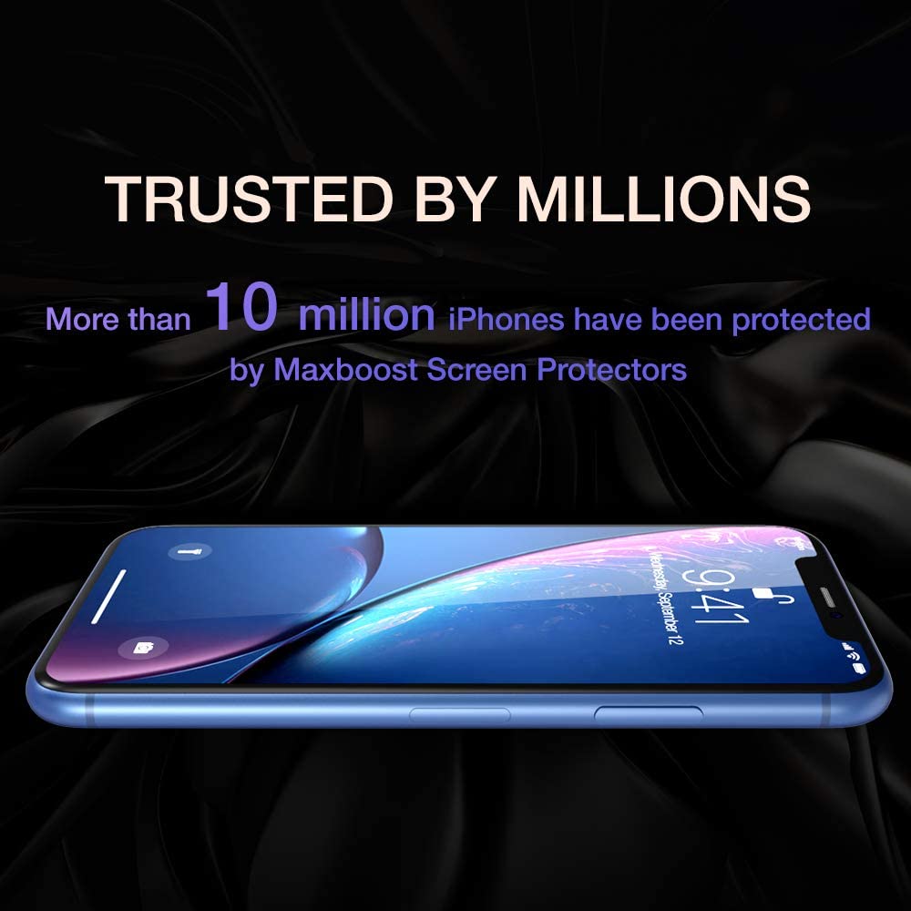 Maxboost Screen Protector Compatible with Apple iPhone 11 and iPhone XR (6.1 Inch) (3 Pack, Clear)