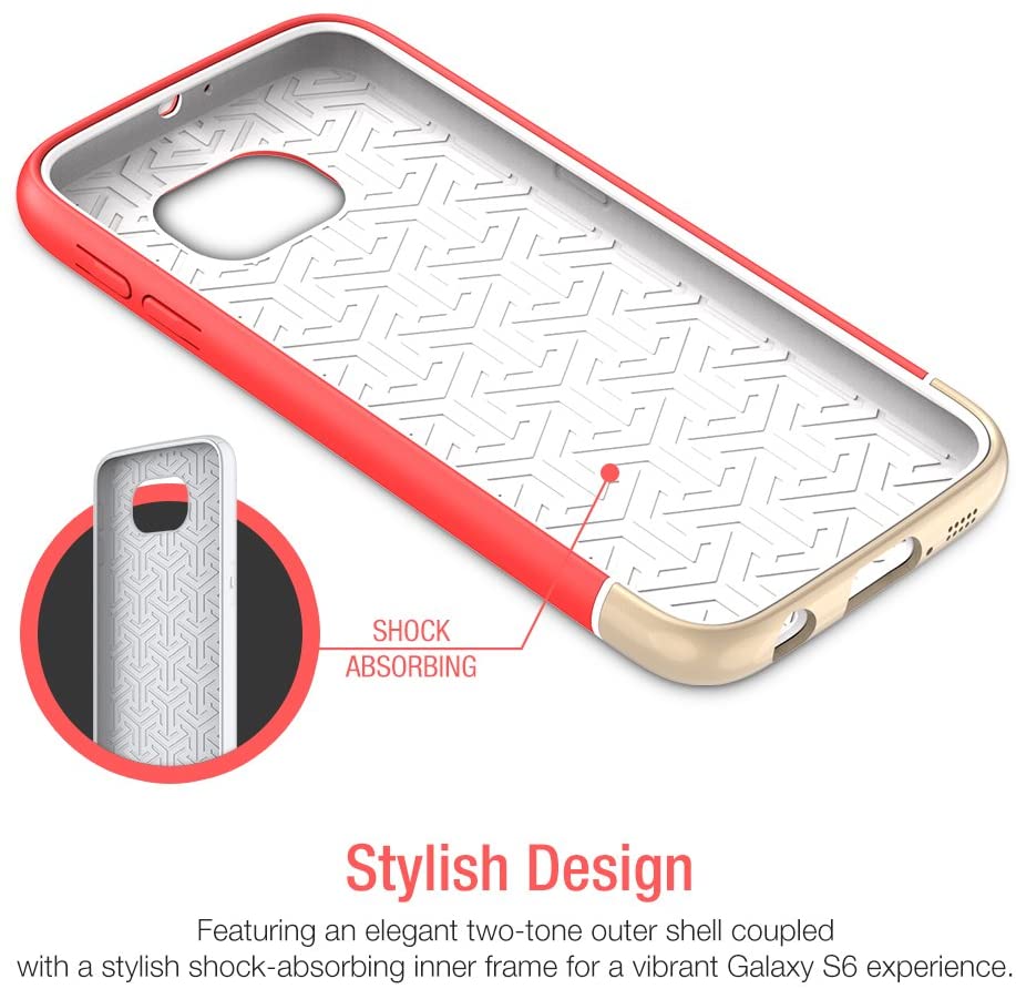 Vibrance Case - Samsung Galaxy S6 (Italian Rose/Champagne Gold)