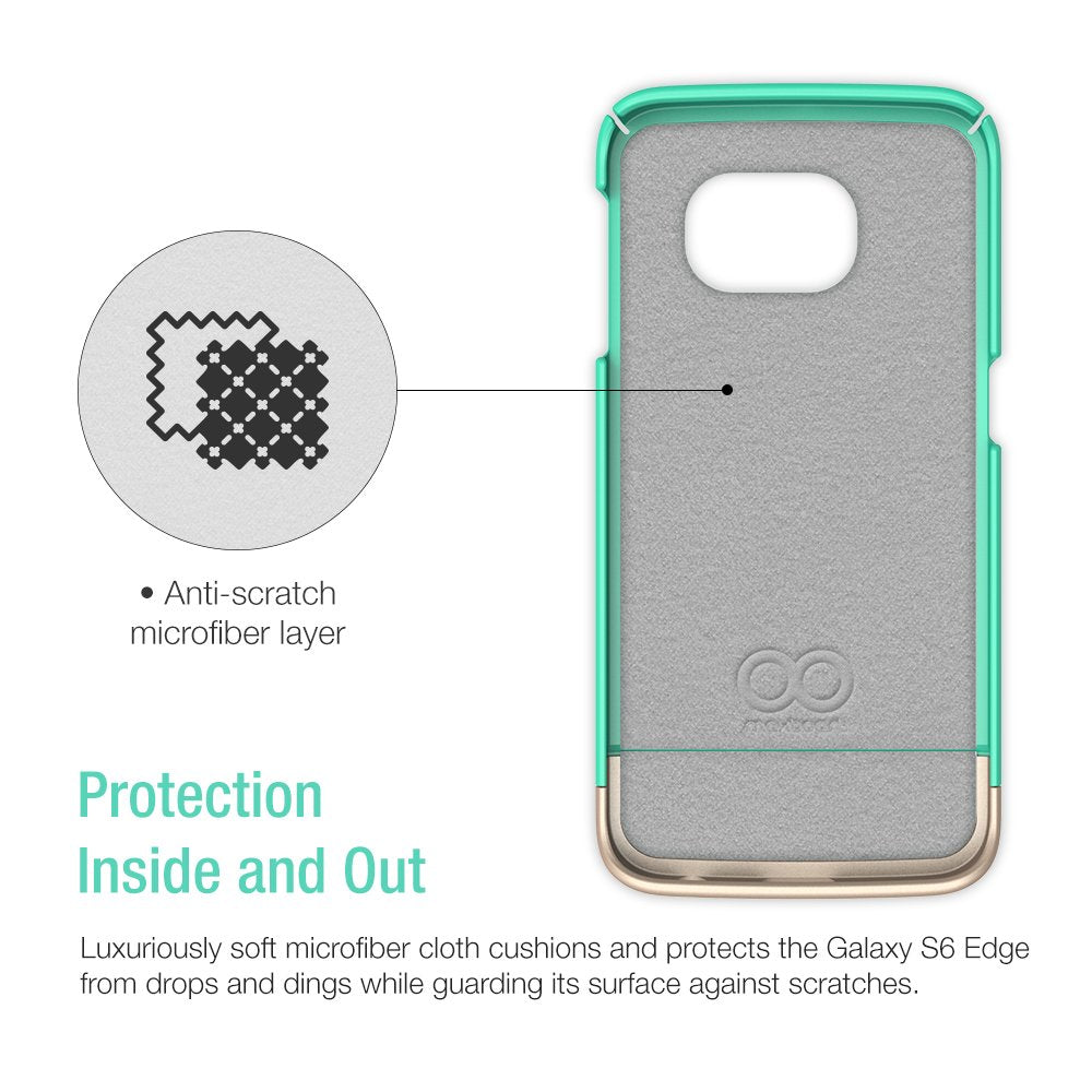 Vibrance Case - Samsung Galaxy S6 Edge (Turquoise/Champagne Gold)