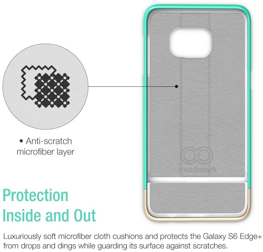 Vibrance Case - Samsung Galaxy S6 Edge Plus (Turquoise/Champagne Gold)