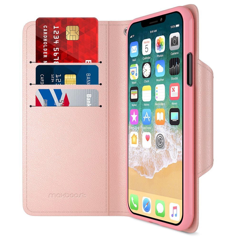 FOLIO WALLET CASE – IPHONE X – ROSE GOLD