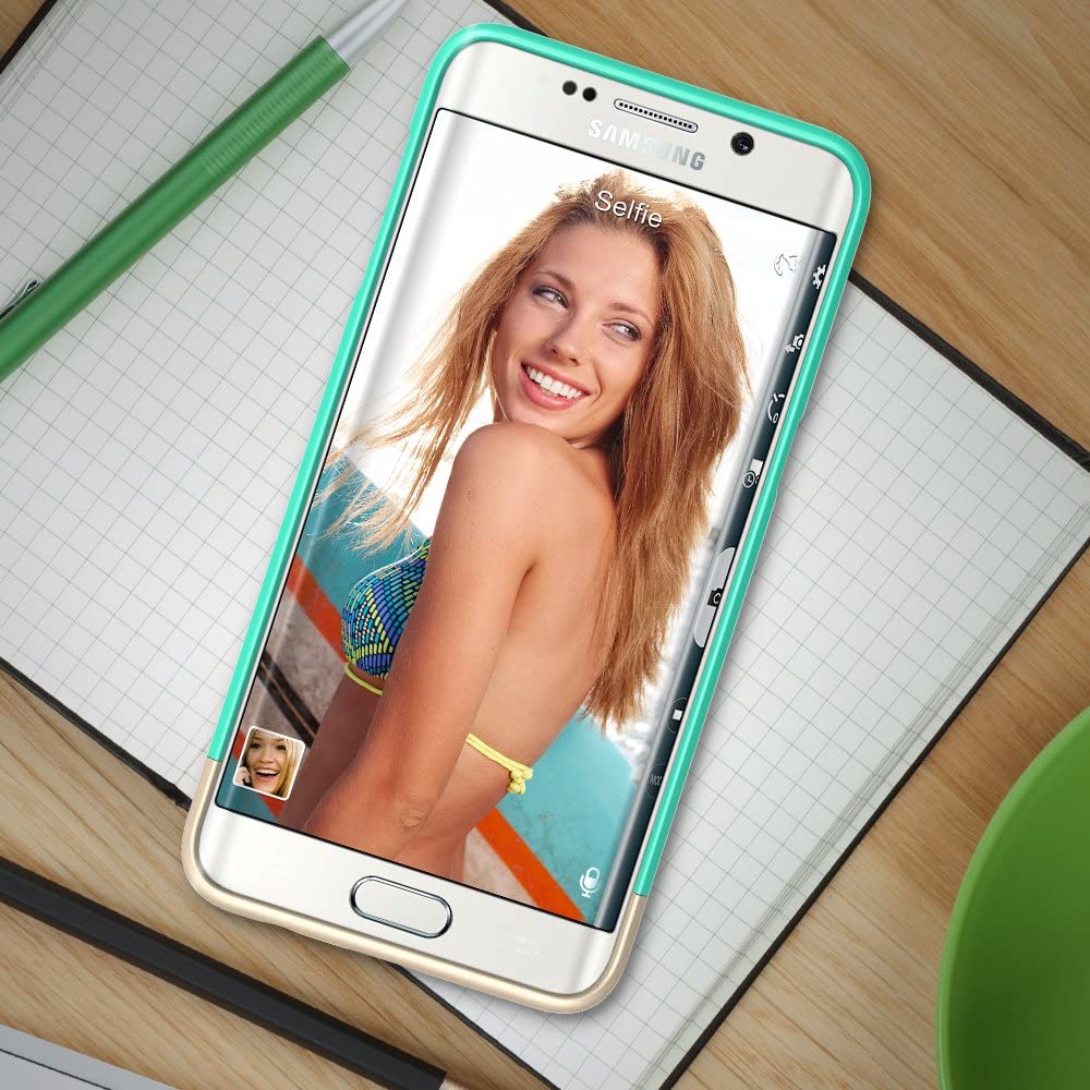 Vibrance Case - Samsung Galaxy S6 Edge Plus (Turquoise/Champagne Gold)