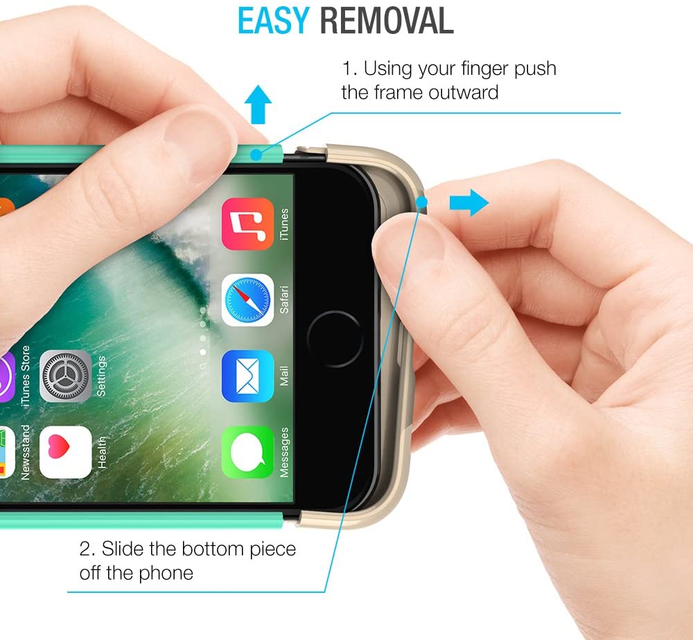 Maxboost Vibrance Case - iPhone 7 Plus (Turquoise/Champagne Gold)