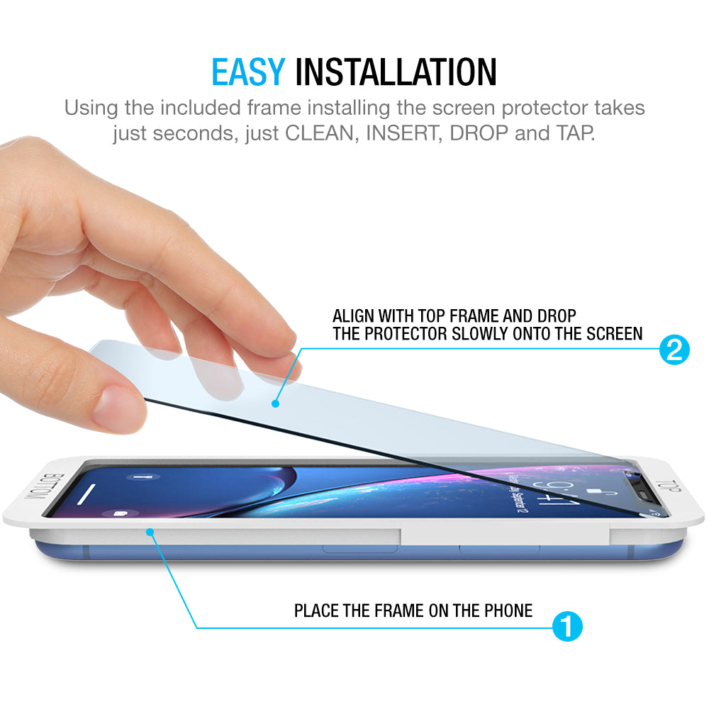 Maxboost Screen Protector with Anti-Blue Compatible Apple iPhone 11 and iPhone XR (3 Pack)