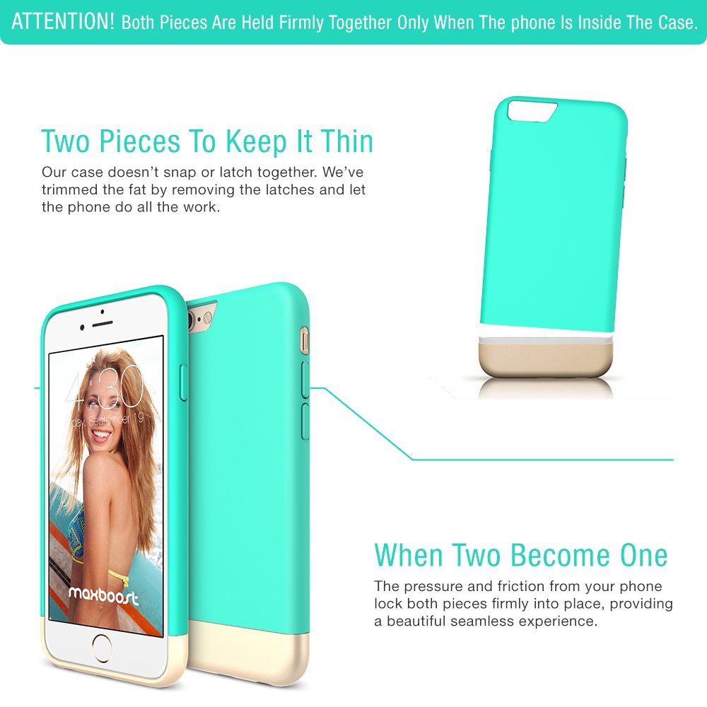 Vibrance Case - iPhone 6s Plus (Turquoise/Champagne Gold)