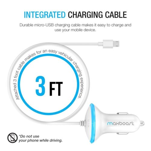 CAR CHARGER W/ MICRO-USB CABLE & LIGHTING CABLE – QUICK CHARGE 2.0