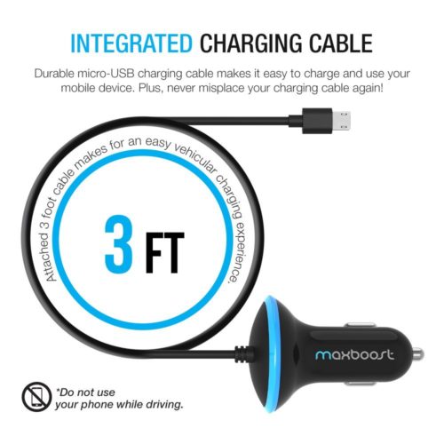 CAR CHARGER W/ MICRO USB CABLE – QUICK CHARGE 3.0