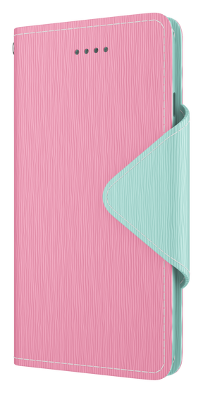 Elegance Wallet Case - iPhone 6/6s Light Teal/Pink