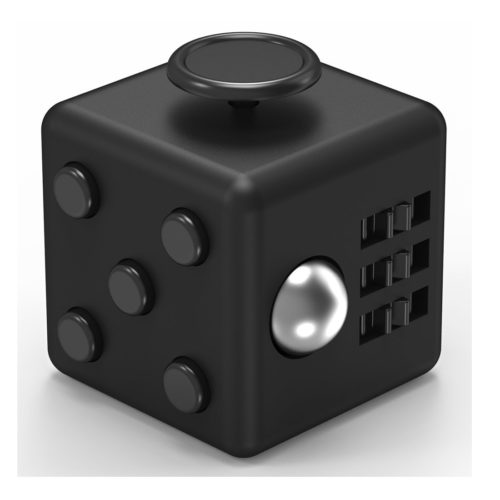 FIDGET CUBE TOY – 6 SIDES [BLACK]