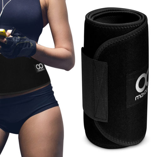 WAIST TRIMMER – PREMIUM FITNESS AB BELT [BLACK, EXTRA LARGE]