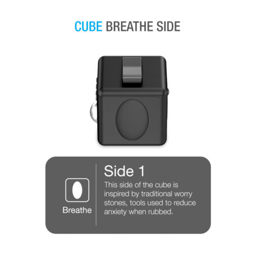 FIDGET CUBE TOY – 6 SIDES [BLACK, 2 PACK]