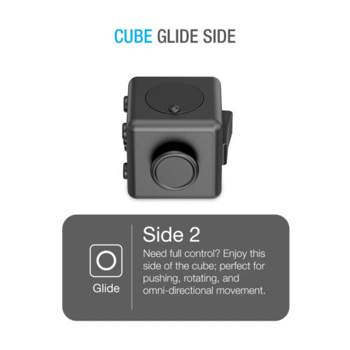 FIDGET CUBE TOY – 6 SIDES [BLACK, 2 PACK]