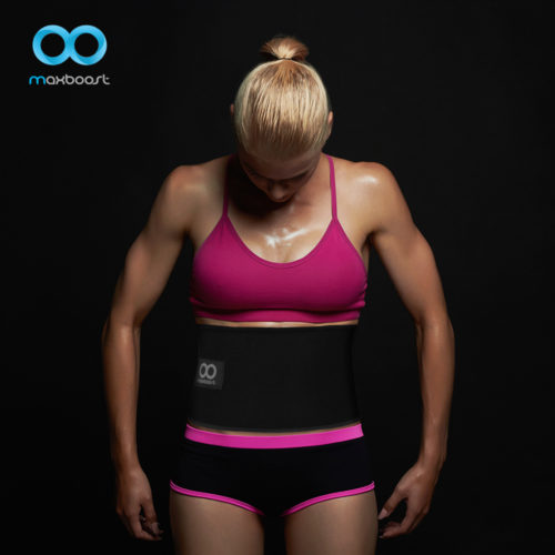 WAIST TRIMMER – PREMIUM FITNESS AB BELT [BLACK, EXTRA LARGE]