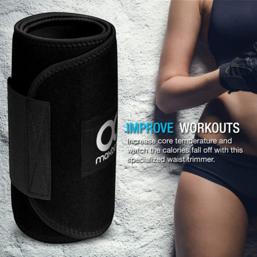WAIST TRIMMER – PREMIUM FITNESS AB BELT [BLACK, MEDIUM]