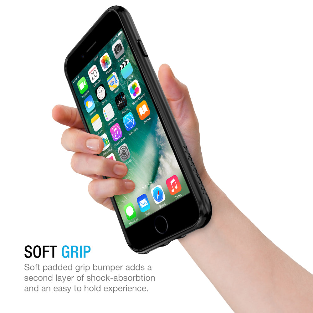 Maxboost Clear Cushion Case – iPhone 8/ iPhone 7 [BLACK]