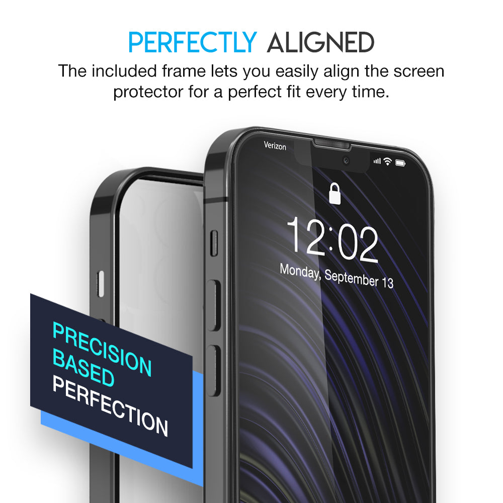 Maxboost 2 Pack Screen Protector Compatible for iPhone 13 Pro Max [6.7 inch] with 2 Pack Camera Lens Protector (Tempered Glass Protector Designed for Otterbox Defender Case Friendly)