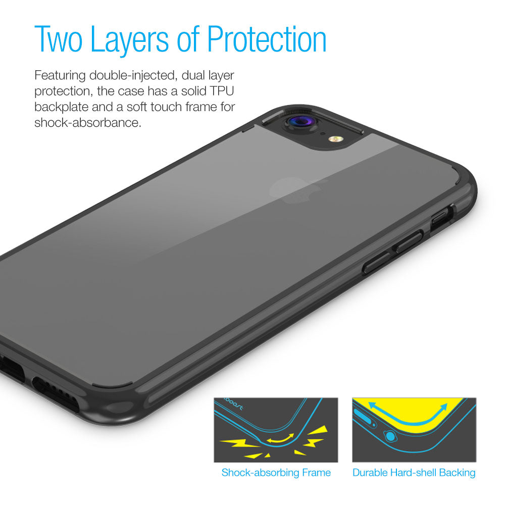 Maxboost Clear Cushion Case – iPhone 8/ iPhone 7 [BLACK]