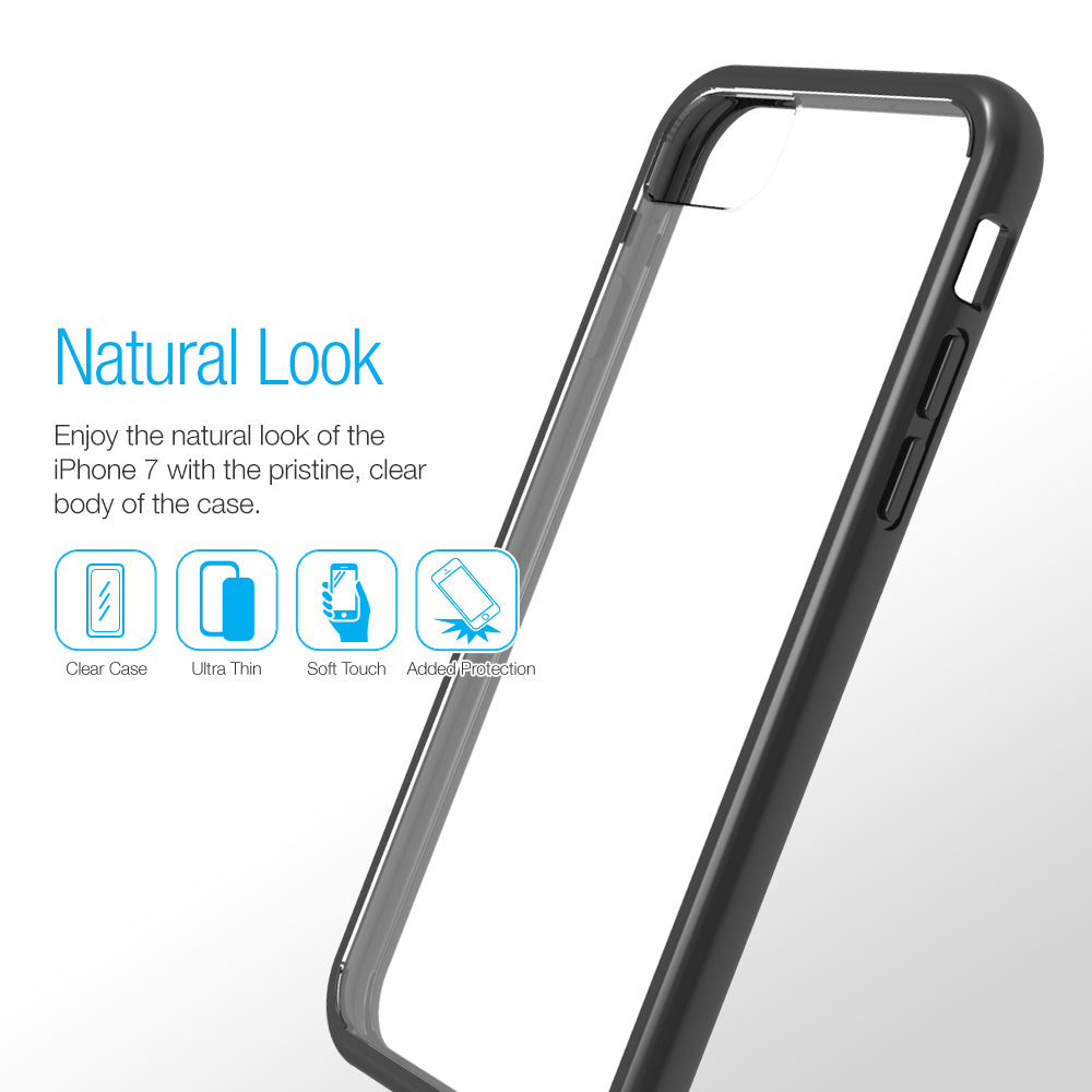 Maxboost Clear Cushion Case – iPhone 8/ iPhone 7 [BLACK]