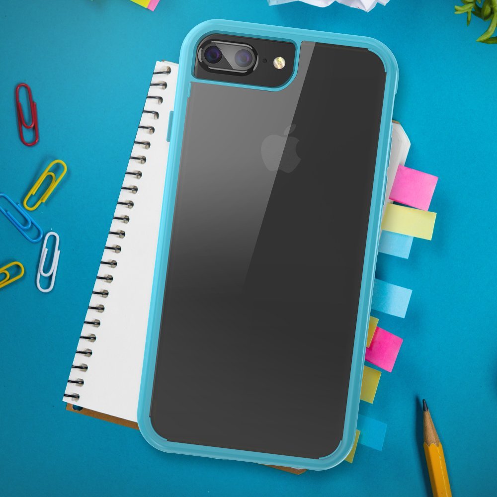 Maxboost Clear Cushion Case – iPhone 8 Plus / iPhone 7 Plus [Blue/Clear]