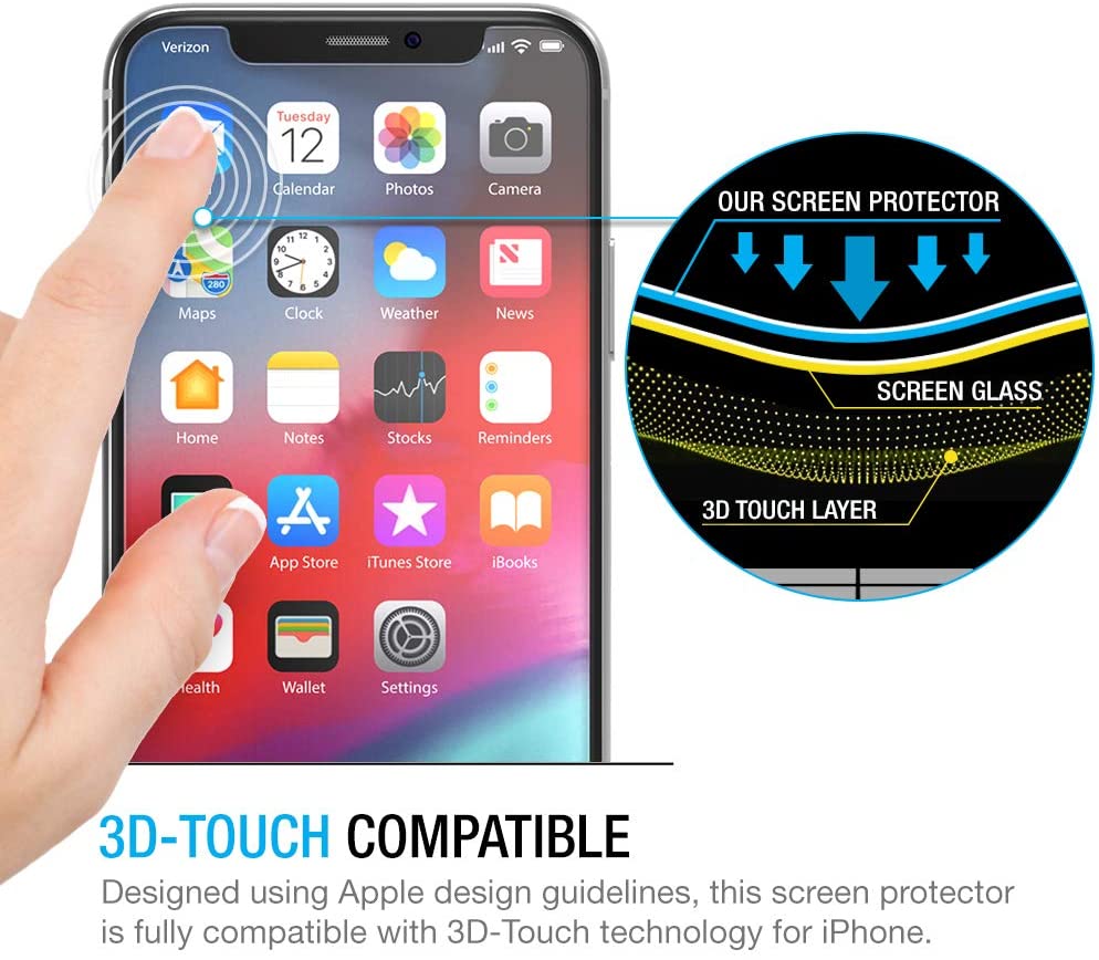 muvit protector pantalla compatible con Apple iPhone 11 Pro/Xs/X