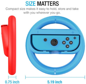 JOY-CON WHEEL FOR NINTENDO SWITCH (2 PACK) [RED & BLUE]