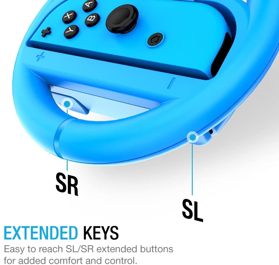 JOY-CON WHEEL FOR NINTENDO SWITCH (2 PACK) [RED & BLUE]