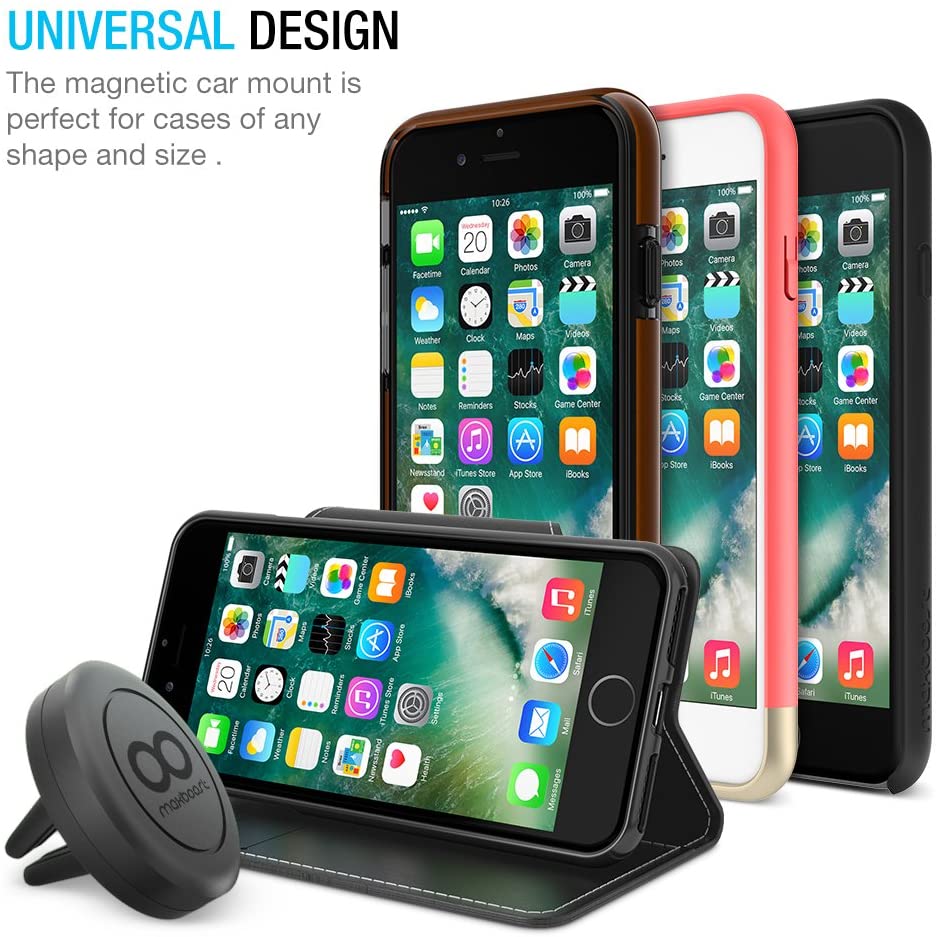 MAXBOOST CAR MOUNT, [2 PACK] UNIVERSAL AIR VENT MAGNETIC PHONE CAR MOUNTS HOLDER FOR IPHONE 11 PRO XS MAX XR X 8 7 PLUS 6, GALAXY S20 ULTRA S10 S10E 5G S9,LG,NOTE 10 /MINI TABLET(COMPATIBLE MOST CASE)