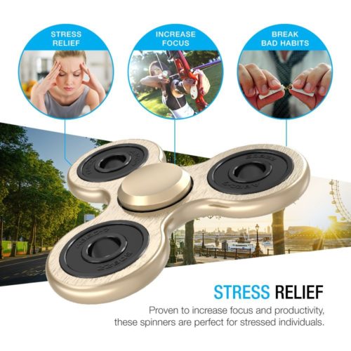 FIDGET SPINNER – METAL ALUMINUM [GOLD]