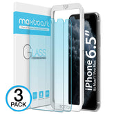 Maxboost Tempered Glass Anti-Blue Screen Protector for iPhone XS Max, iPhone 11 Pro Max (3 Pack)