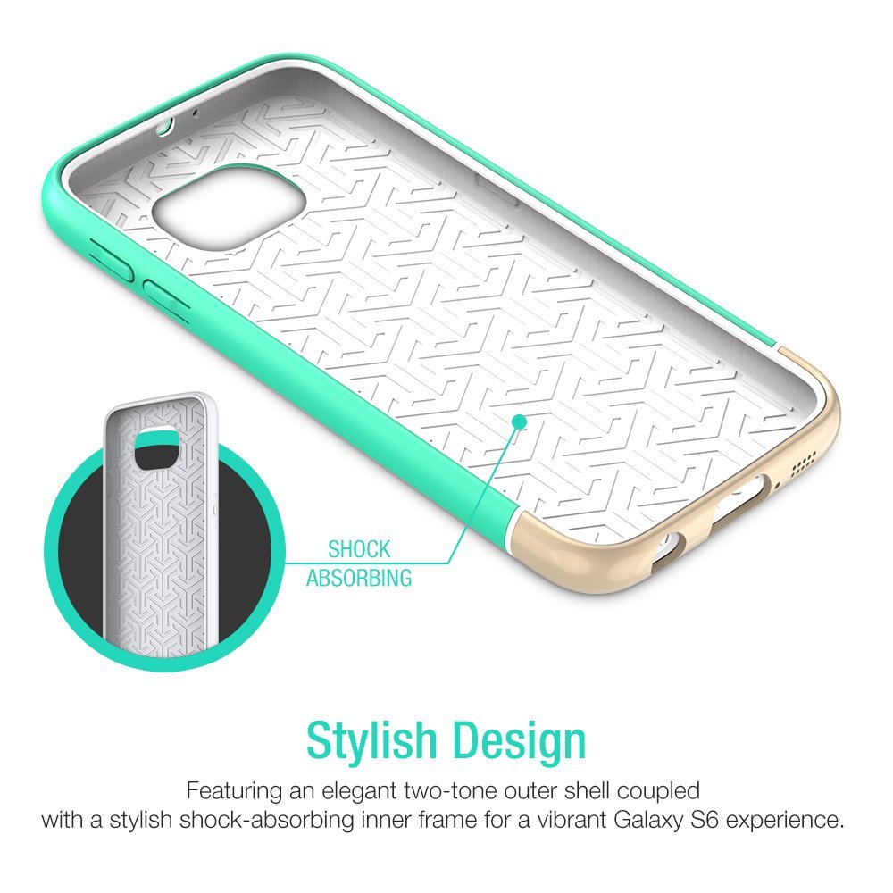 VIBRANCE CASE – SAMSUNG GALAXY S6 [TURQUOISE/CHAMPAGNE GOLD]