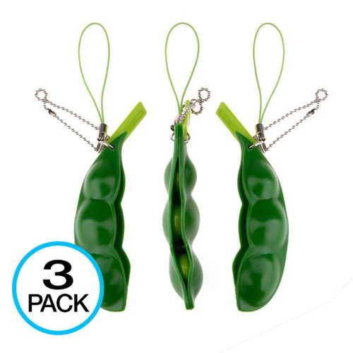 SQUEEZE-A-BEAN FIDGET TOY – KEYCHAIN SET [3 PACK]