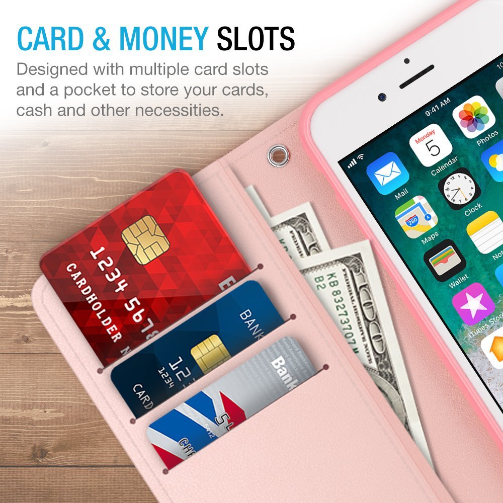 FOLIO WALLET CASE – IPHONE 8 PLUS [PINK]