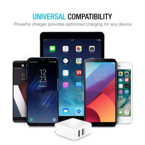 30W WALL CHARGER – DUAL USB PORT [QUICK CHARGE 3.0]
