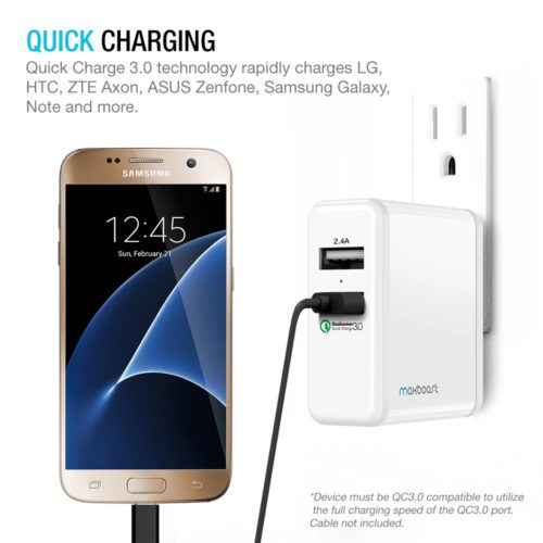 30W WALL CHARGER – DUAL USB PORT [QUICK CHARGE 3.0]