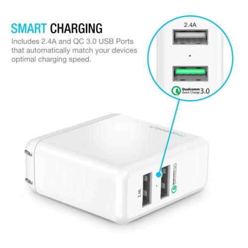 30W WALL CHARGER – DUAL USB PORT [QUICK CHARGE 3.0]